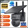 INQMEGA 5MP 4MP WIFI Wireless PTZ Telecamera solare 4G SIM con pannello solare Audio bidirezionale Protezione di sicurezza Telecamera CCTV Batteria Cam