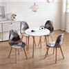 Set di 4 sedie da pranzo nordiche sedie Frabic Patchwork e Set tavolo da pranzo rotondo per cucina ristorante sala da pranzo Lounge Room - Yellow Chairs set
