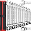 Venmess Set di chiavi combinate a cricchetto, set di chiavi per estremità scatola a 12 punte e estremità aperte adatte per garage, fai da te, riparazioni, manutenzione - 4pcs(8-14)
