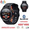 696 C25 Orologi Intelligenti Per Gli Uomini AMOLED Schermo 1.43 "1ATM Impermeabile Cardiofrequenzimetro Sport Smartwatch Blue Tooth Chiamata Donne Fitness - BKBKS