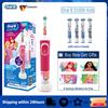 Oral B Oral-B D100K spazzolini elettrici per bambini impermeabili 2 modalità Timer spazzolino da denti pulito delicato con principessa congelata per bambini 3 + - Frozen W Sticker