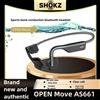 SHOKZ Originale SHOKZ OpenMove S661 Auricolare a conduzione ossea IP55 Auricolare wireless resistente all'acqua Bluetooth 5.1 Auricolari sportivi Open-Ear - Grey
