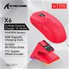 Attack Shark Mouse Bluetooth Attack Shark X6 PAW3395, connessione Tri-Mode, base di ricarica magnetica touch RGB, mouse da gioco macro - X6 White