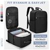 Fewchor Zaino Ryanair 40x20x25 Borsa da cabina, Zaino da viaggio per bagaglio a mano per Easyjet Cabin Bag 45x36x20, Zaino per laptop per donna/uomo - Black