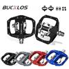 BUCKLOS Pedali MTB Bike Pedale piatto Piattaforma Cuscinetto Doppia funzione Fit Sistema SPD Pedale per mountain bike in lega di alluminio Parte di bicicletta
