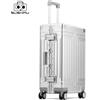 sushimu Valigia da viaggio in lega di alluminio-magnesio al 100% Trolley da 20/24/28 pollici Trolley da trasporto Valigia da cabina - Grigio