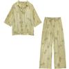 Guobioziy Set da donna 2024 nuova moda primavera jacquard camicia da donna allentata pantaloni estivi da donna set casual con stampa chic per le donne - Set