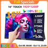 HGFRTEE Monitor portatile touch da 16 pollici 16:10 96% sRGB 350Cd/m2 Secondo schermo per laptop con supporto di tipo C Compatibile con HDMI - B160-SZF06L1-T