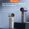 JISULIFE Ventilatore portatile turbo portatile, 100 velocità di vento regolabili, batteria ricaricabile da 9000 mAh, display a LED, campeggio all'aperto