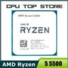 AMD Ryzen 5 5500 R5 5500 Processore CPU a 6 core e 12 thread da 3,6 GHz 7NM L3 = 16M 100-000000457 Presa AM4 senza ventola -