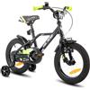 HILAND Bicicletta per bambini da 12/14/16/20 pollici per ragazzi 3-9 anni con stabilizzatori, freno a mano e freno a sottobicchiere, più colori - Black2