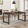 Tribesigns Tavolo da pranzo Tribesigns 63"x31,5", tavolo da cucina industriale per 6-8 persone, tavolo da pranzo rettangolare per sala da pranzo cucina - Cioccolato