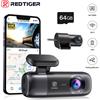 REDTIGER Dash Cam 4K Telecamera per auto GPS WiFi anteriore e posteriore per modalità parcheggio Dvr per auto per registratore per visione notturna tramite controllo app -