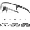 Kapvoe occhiali da sole da ciclismo fotocromatici per uomo occhiali da Cycl occhiali da bicicletta da montagna occhiali da corsa per sport all'aria aperta UV400 - K9023-PH-RE-1L-02