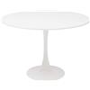 EGOONM Tavolo rotondo bianco da 110 cm fisso Gina cucina sala da pranzo soggiorno mobili in stile nordico moderno tavolino da balcone bianco/nero - 110CM-Black