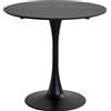 EGOONM Tavolo rotondo fisso gin cucina sala da pranzo soggiorno mobili in stile moderno nordico piccolo tavolo da balcone nero 80CM - Black