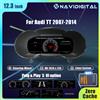 NAVIDIGITAL Cruscotto digitale Navidigital da 12,3'' per Audi TT anni 2008-2015, supporta Carplay, pannello LCD, tachimetro, Virtual Cockpit