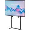 unho Supporto TV da Pavimento bianco, Supporto TV da Terra in Ferro per Schermo 32-100 pollici Plasma, LCD, LED porta tv mobile per tv altezza Regolabile angolo Max VESA 800x400mm - BIANCO
