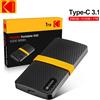 KODAK X200 Disco rigido SSD esterno HD Externo 1TB USB3.1 Mini SSD portatile 256B 512GB 1TB per laptop Smartphone PS4 PC MAC TV -