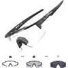 KAPVOE protezione fotocromatica UV400 occhiali da sole sportivi trasparenti per uomo e donna occhiali da ciclismo per bicicletta da strada MTB all'aperto - K75-PH-1L-09
