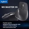 Logitech MX Master 3S Mouse wireless Bluetooth Business Office Mouse softtone Mouse ergonomico per ufficio aziendale - Black