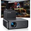 WiMiUS Auto Focus/4K Supporto Proiettore nativo 1080P con WiFi 6 e Bluetooth 5.2 600ANSI Proiettore domestico esterno 6D Keystone - as picture