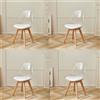 EGOONM Set di 4 sedie da pranzo trasparenti gambe in legno sedia moderna e confortevole in PU per cucina camera da letto soggiorno mobili da cucina per la casa