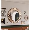M/L entusiasmo Specchio decorativo da parete con accento Specchio veneziano rotondo Starburst per ingresso, corridoio, bagno - Medium