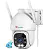 Ctronics Telecamera di Sorveglianza 4G Sim Card Outdoor 360 Panoramica Auto Tracking Telecamera di Sicurezza 2K 1080P Visione Notturna Audio Bidirezionale