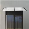 Baldacchino per porta d'ingresso da 200 cm, tenda da sole per finestra, tettuccio per porta d'ingresso traslucido resistente alle intemperie, tettuccio perfetto per porte, balconi, ecc - Radura