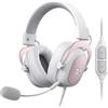Redragon H510 Zeus Cuffie da gioco cablate bianche - Cuscinetti auricolari in memory foam con suono surround 7.1 Driver da 53 mm