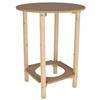 Tavolo rotondo per barella in gazte Wellhome senza vernice 60x60x75 cm -