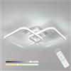 DELIPOP Plafoniera LED dimmerabile da 50 W 5625LM, lampada da soffitto con telecomando 3000 K-6500 K 59 cm, plafoniere quadrate moderne per camera da letto -