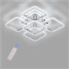 DELIPOP Lampada da soffitto Plafoniera a LED, moderna lampada da soffitto dimmerabile con telecomando lampade rettangolari per cucina, 3000-6500K -