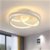 DELIPOP Plafoniera moderna a LED 40W 3200LM, lampade da soffitto per soggiorno con design ad anello a spirale Ø30cm 3000K, plafoniera in acrilico per camera da letto -