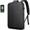 Zaino per laptop da 15,6 pollici Zaino da viaggio espandibile Antifurto Blocco TSA Impermeabile con porta di ricarica USB Zaino - Black