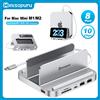 Minisopuru Upgrade Mac Mini Dock Stand con custodia SSD M.2 NVMe Supporto 10 Gbps USB-C/A per hub Mac Mini M1 M2 Pro USB C - Argento