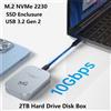 Disco rigido esterno Enclusure USB 3.2 Gen 2 10Gbps 2TB supporto per disco rigido magnetico M.2 NVMe 2230 SSD per muslimate - Hard Drive Enclusure
