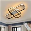 DELIPOP Plafoniera moderna a LED, lampada da soffitto da 44 W con telecomando, luminosità/temperatura di colore regolabile rettangolare -