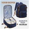 FLCC Zaino da viaggio da uomo Zaino da cabina Dimensioni Ryanair 40x20x25 Zaino grande impermeabile per notebook da lavoro Zaino da donna regalo - Black
