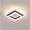 DELIPOP Lampada da soffitto a LED, plafoniera moderna quadrata a LED 24W 2700LM nera, lampadario a soffitto in acrilico a LED per soggiorno camera da letto 4500K -