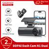 DDPAI N1 Dual Dash Cam 1296P UHD F1.8 Apertura WiFi NightVIS APP Controllo Monitor di Parcheggio Videocamera per Auto Registratore Supporto Cam Posteriore