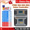 PowMr aveva regolatore di carica solare 30A 60A 80A per batteria 12V 24V 36V 48V con schermo LED Uscita USB 5V 2A PV V Uscita Funziona Sliently