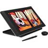 HUION KAMVAS Pro 13 GT-133 Display con penna Monitor per tavoletta grafica digitale Monitor da disegno per tablet con penna senza batteria con funzione di inclinazione - Black With Stand