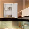 Mobiletto da bagno con mensola a specchio, armadio da parete, WC montato, mobili da bagno, armadietto da bagno, organizer per cosmetici - BIANCO