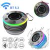 ALLOYSEED Altoparlante da doccia 5.3 compatibile con Bluetooth Radio FM Subwoofer stereo Altoparlante wireless impermeabile IPX7 con ventosa per bagno - Black