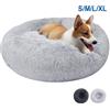 50-80 cm Letto Rotondo per Animali Domestici Lungo Peluche Casa per Gatti Letto per Cani di Media Gatto Morbido Nido Cuccia Materasso per Cani Forniture per Animali Domestici - Grigio