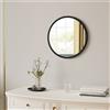 Specchio per trucco sospeso Specchio rotondo moderno con struttura in metallo dorato per camera da letto, bagno, soggiorno, corridoio, decorazione della casa - Black