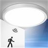 Oeegoo Plafoniera LED Oeegoo 24W con sensore di movimento radar, lampada LED 2400 LM con sensore di movimento rotondo per interni, 4000K, φ30CM -