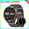 KOSPET TANK T3 Ultra GPS Smart Watch per uomo Bussola Altimetro Guscio in acciaio inossidabile 5ATM IP69K Impermeabile AMOLED Orologi da uomo - silver n strap